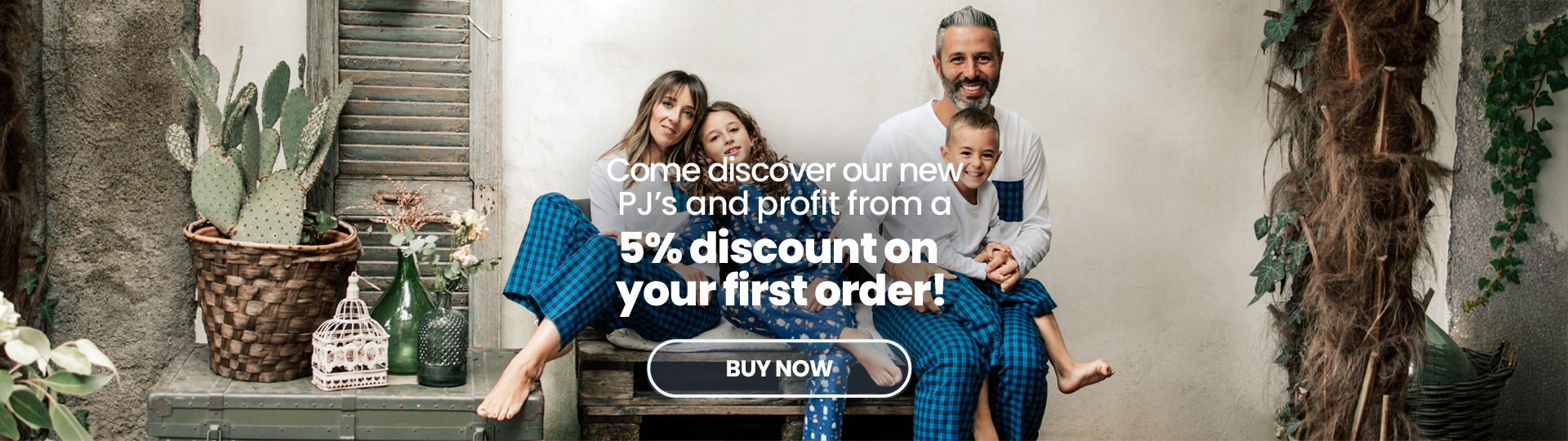 Pj abroad campaign + 5% first purchase